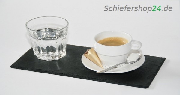 Schieferplatte 12 x 25 cm Espresso-Tablett