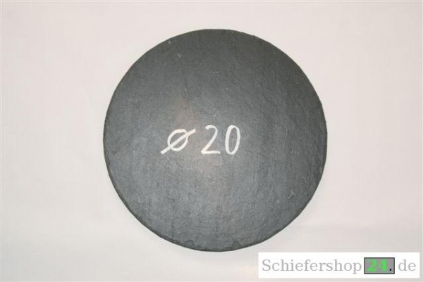 Schieferplatte Ø 20 cm, Rund
