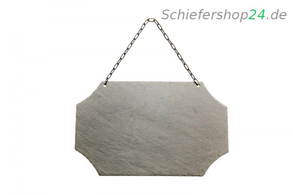 Schieferplatte Wandtafel 25 x 40 cm mit gestutzen Ecken