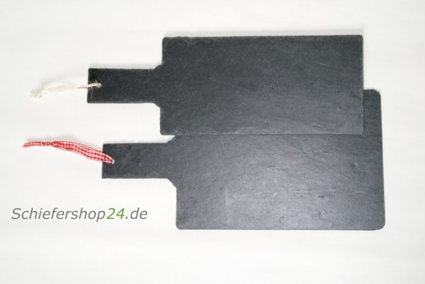 Schieferplatte als Wandtafel oder Servierplatte mit Griff