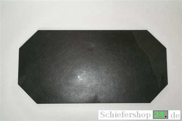 Schieferplatte 25 x 40 cm, achteckig