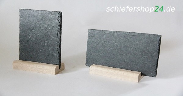 Schiefertafel 149 x 95 mm mit Holzsockel