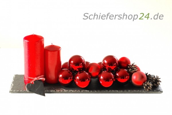 Schieferplatte als Dekotablett