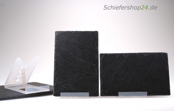 Schiefertafel mit Kunststoff-Aufsteller