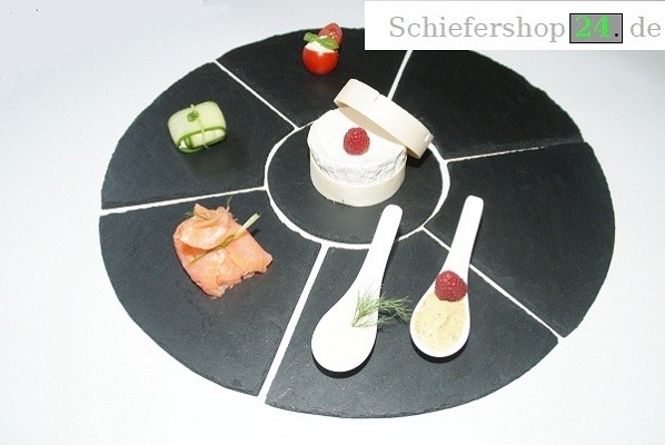 Schieferplatten Arrangement Ø 45 cm