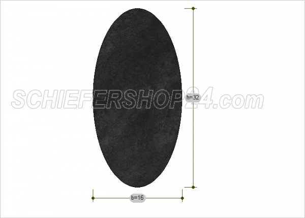 Schieferplatte Sondermaß Ellipse