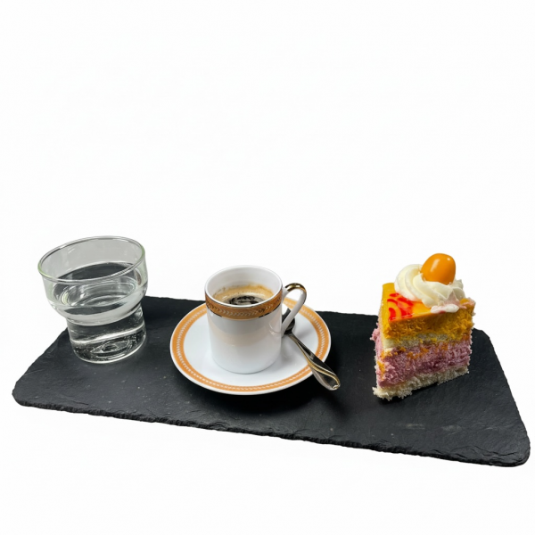Schieferplatte 12 x 25 cm Espresso-Tablett